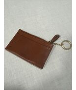 Coach Leather Change Wallet Keychain Tan Brown Zippered Vintage - $49.47