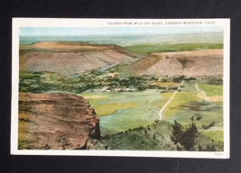 Lookout Mountain Colorado Golden from Wild Cat Point Curt Teich Postcard c1930s - £6.28 GBP