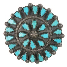 Vintage Zuni Carved Turquoise cluster Hatpin - £193.28 GBP
