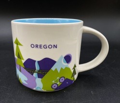 2016 Starbucks YAH You Are Here Oregon Coffee Mug Cup Blue &amp; Purple - £17.80 GBP