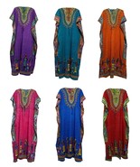 Langes Kaftan-Damen-Kaftan-Maxikleid, Übergröße, Hippie-Boho-Tunika-Klei... - £9.14 GBP