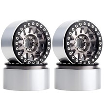 4Pcs Metal 1.9 Beadlock Wheel Rim 12-Spoke Wheel Hub For 1:10 Rc Crawler Axial S - £57.16 GBP