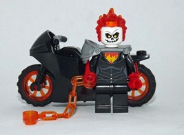 Female Ghost Rider Alejandra Jones with motorcycle Custom Minifigure - £3.84 GBP