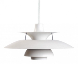 Louis Poulsen Inspired PH 5 Pendant Lamp Monochrome White - £196.68 GBP