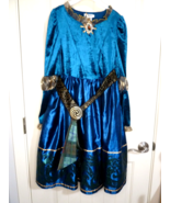 Disney Parks Brave Merida Costume Turquoise and Gold Dress Large Youth 3... - €20,29 EUR