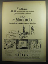 1951 BOAC British Overseas Airways Corporation Advertisement - £14.54 GBP