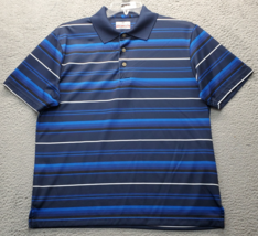 Grand Slam Tennis Golf Polo Shirt Mens Large Multi Striped Short Sleeve ... - £18.35 GBP