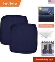 Waterproof Patio Cushion Cover Set - Durable Dark Blue Polyester 24x24 I... - $45.24