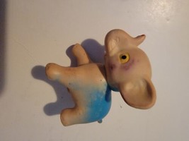 Vintage Blue Elephant Vinyl Rubber Squeaky Toy Vtg Retro Rare  - £31.57 GBP