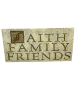 Faith Family Friends Inspirational Heavy Resin 3D Wall Plaque 10.25 x 5 ... - £9.91 GBP