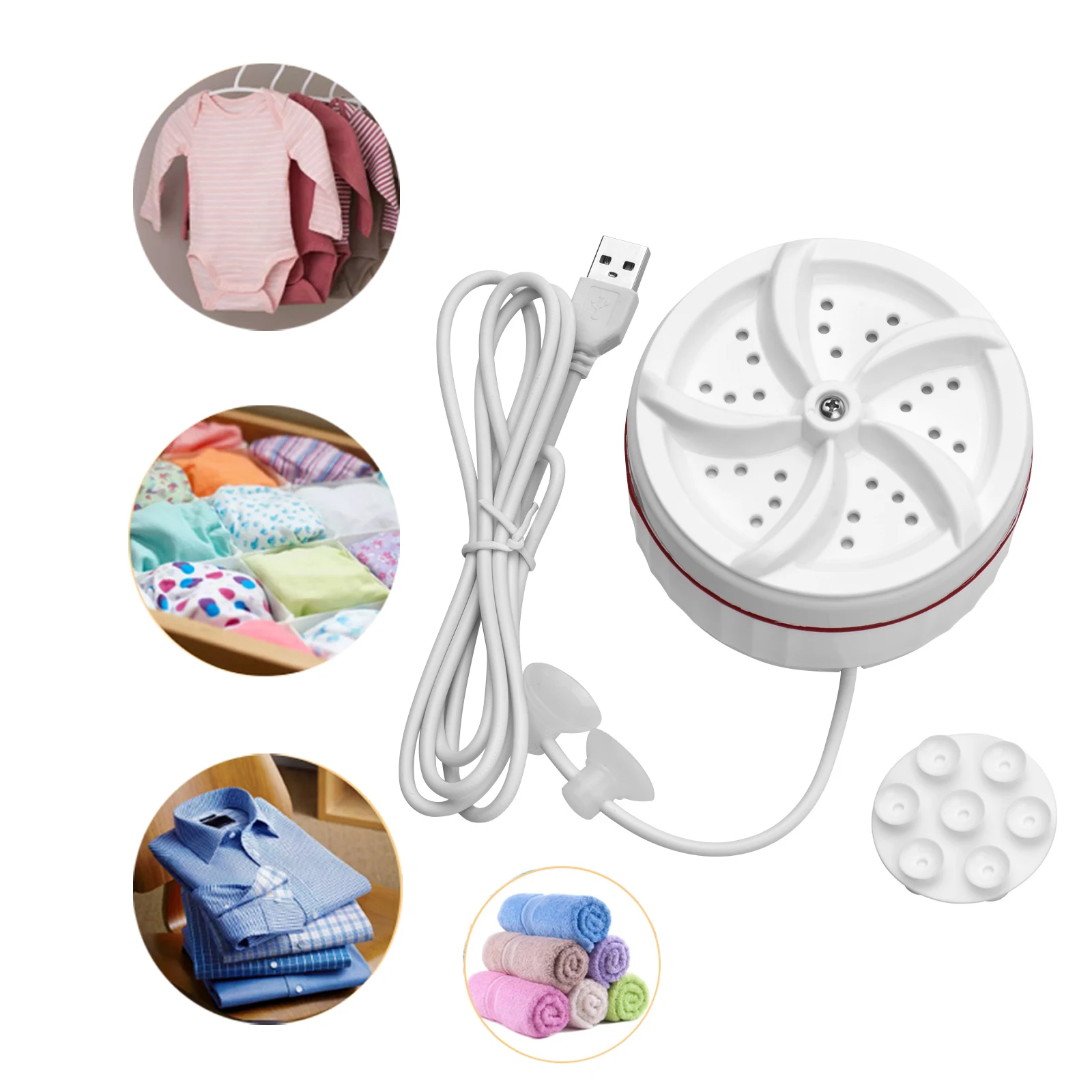 Ine portable 3in1 turbo usb powered washer clothing cleaning washing machine for travel thumb200