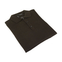 Mens PRINCELY Soft Merinos Wool Sweater Knits Lightweight Polo 1011-40 Brown image 6