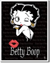 Betty Boop Kiss Cartoon Retro Vintage Style Wall Decor Metal Tin Sign New - £12.73 GBP