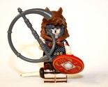 Roman Legionary With Wolf Cloak and Horn soldier Custom Minifigure - $4.90