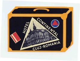 Hotel Continental Luggage Label Cluj Romania  - £7.77 GBP
