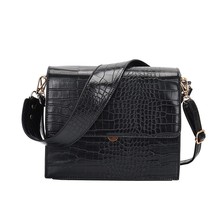 Vintage PU Leather Shoulder Crossbody Bags for Women Lux Designer Bag With Croco - £39.50 GBP