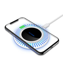 Techno S Fast Digital USB Wireless Charger with Night Light LED - White - £14.01 GBP