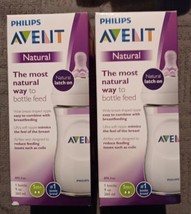 2 Philips Avent Natural Baby Bottle with Natural Latch On, 9oz (Y11) - £20.56 GBP