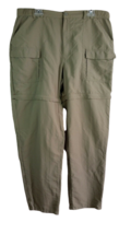  SPORTIF Men&#39;s Convertible Pants Shorts Zip-Off GREEN Nylon 6 Pockets Si... - $16.18