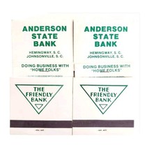 Anderson State Bank Vintage Matchbook South Carolina Unstruck Lot Of 4 E78A - £15.65 GBP