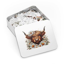 Jigsaw Puzzle in Tin, Highland Cow, Personalised/Non-Personalised, awd-169 (30,  - £28.22 GBP+