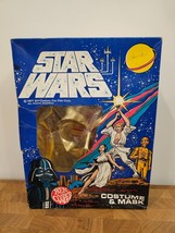 1977 Star Wars Ben Cooper C3PO Golden Costume &amp; Mask Unused Kids Large - $24.18