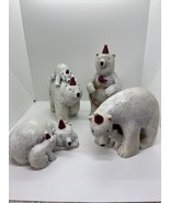 Set of 4 Nature of Christmas Polar Bear Figurines DEMDACO 2007 Tim Coffe... - £36.58 GBP