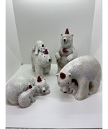 Set of 4 Nature of Christmas Polar Bear Figurines DEMDACO 2007 Tim Coffe... - $46.71