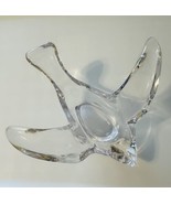 Vintage French Crystal Glass Bird in Flight Dish Small Bowl Dove 9 Inch - $21.66