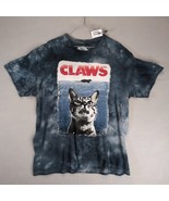 ODM Claws Cat Shark Jaws Men&#39;s L Graphic T-Shirt Gray Tie-Dye Funny Art ... - $404.25 MXN