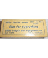 Vintage Office Service Brand Files for Everything Staples No 756 - $4.10 CAD