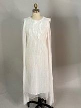 NWT White on White Summer Dress Shift Yijia Womens S/M Wedding Cruise Beach - £34.69 GBP