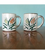 Lot 2 Vintage Otagiri  Speckled Ceramic Tea Coffee Cups Wheat  japan mcm - $300.24 MXN