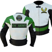 Combat Cruiser: US Army Leather Jacket. Soldier's Swagger Biker Cowhide Gear - $219.99