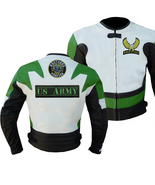 Combat Cruiser: US Army Leather Jacket. Soldier's Swagger Biker Cowhide Gear - $219.99
