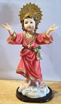 JESUS DIVINE CHILD DIVINO NINO CROSS RELIGIOUS FIGURINE STATUE - $32.62