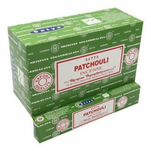 Satya Patchouli Incense Sticks Hand Rolled Fragrance Masala Agarbatti 15x12 Pack - £16.27 GBP