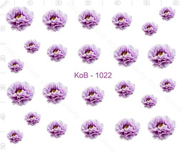 Nail Art Water Transfer Sticker Decal Stickers Pretty Flower Purple KoB-... - £2.33 GBP