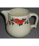 Hall China RED POPPY PATTERN 64 oz Radiance Jug/Pitcher MADE IN USA - $41.64 CAD