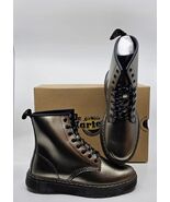 Doc Dr Martens Metallic Black Zavala 8 Bronze Alumix Lace Up Combat Boots - $1,648.88 MXN