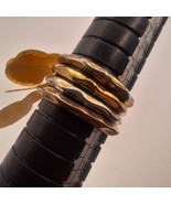 4 gold tone rings sz 6.5 - €5,47 EUR