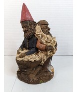 Vintage Tom Clark Gnome Figurine Cairn Studios Signed Pete &amp; RePete 1990 - £20.57 GBP