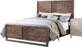 Andria Queen Bed In Reclaimed Oak From Acme Furniture. - $858.93