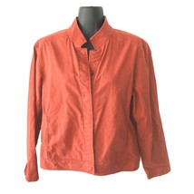 Eileen Fisher Lightweight Button Front Unlined Rust Orange Jacket Size M... - $99.99