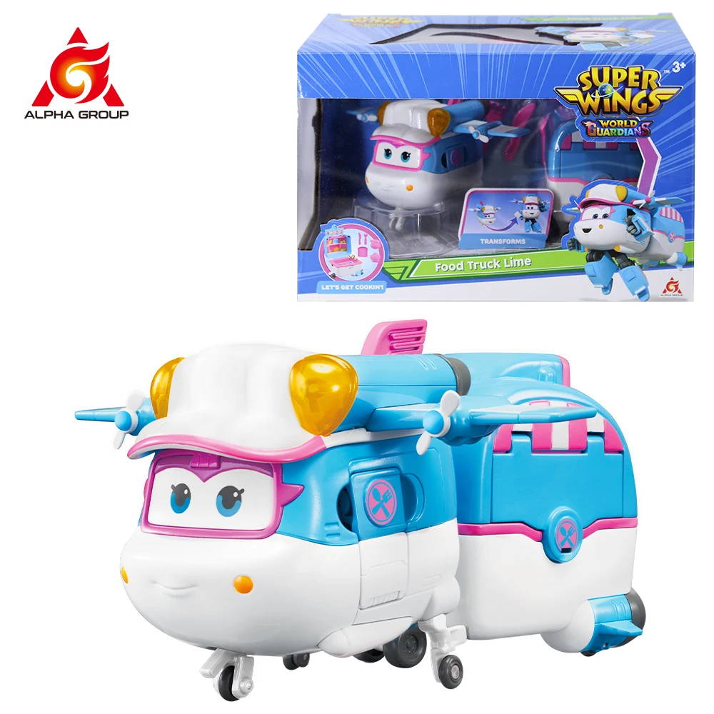 Super Wings 5 Inches Transforming Lime &amp; Food Cart Include Food Molds Robot - £41.13 GBP