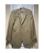 Polo Ralph Lauren Men&#39;s Sport Coat Blazer Beige Plaid 38R 52% Silk 48% Wool - $45.06 CAD