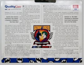 Charolotte Race Track Advertisement  Oct 4. 1998 Batman vs Joker Showdow... - £11.67 GBP