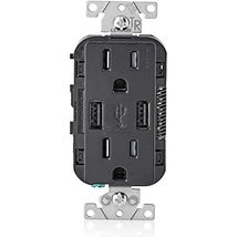 Leviton T5632-E USB Charger/Tamper-Resistant Duplex Receptacle, 15-Amp, ... - $32.27