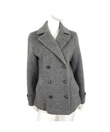 Brooks Brothers Wool Blend Coat Grey Peacoat Double Breasted Women’s Size 2 - £66.83 GBP
