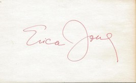 Erica Jong Signed 3x5 Index Card  - £29.73 GBP